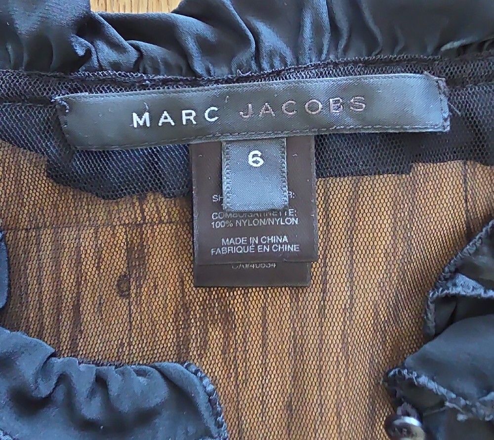 Silk Marc Jacobs Satin & Sheer Dress - Picture 6 of 16
